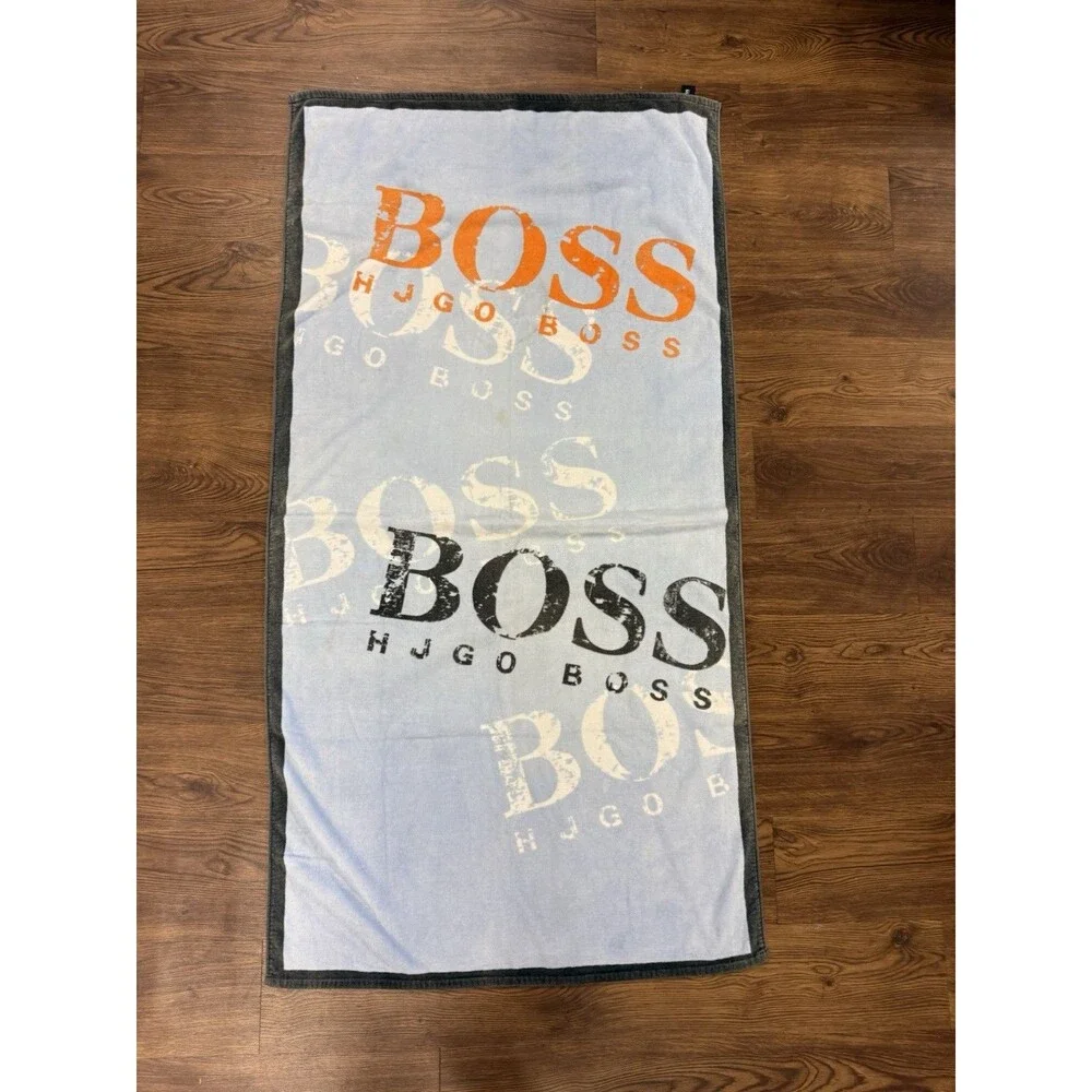 Hugo Boss Adult Multicolor Spell Out Graphic Beach Towel